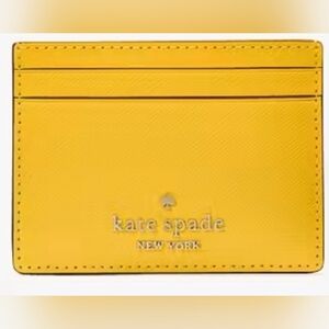 Kate Spade Sunny Yellow Card Holder NWT